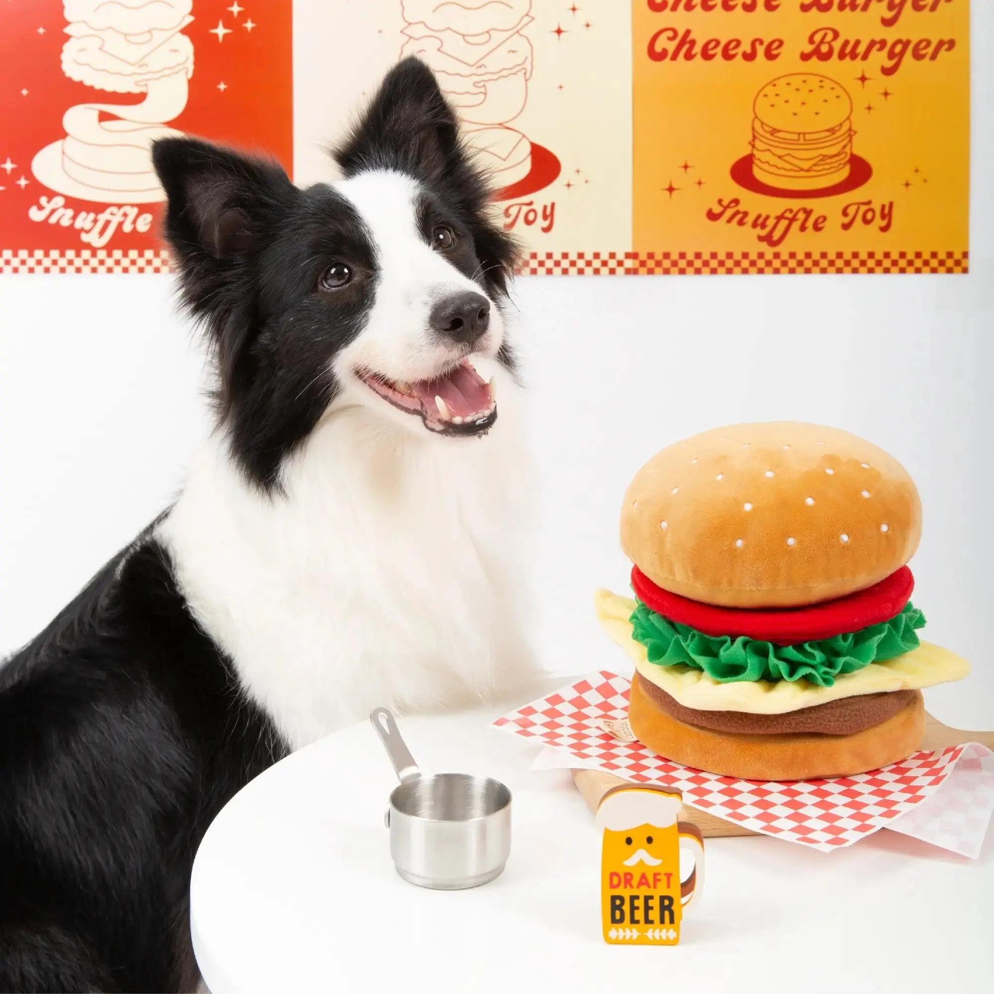 Burger dog toy best sale